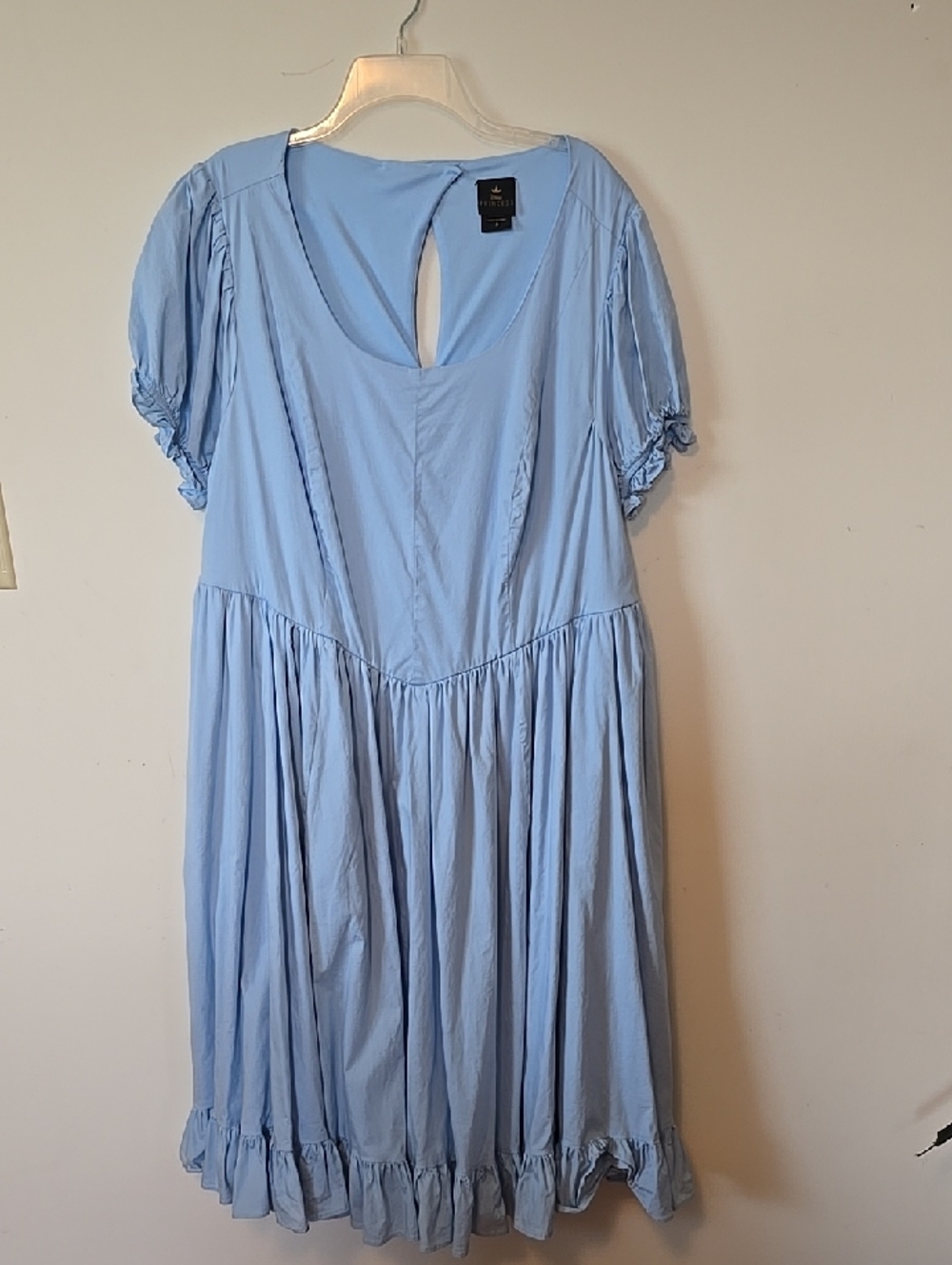 Disney Cinderella Light Blue Women’s Ruffle Hem Dress